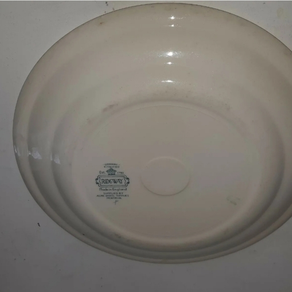 Vtg Ridgway Made England Conway vitrified  Supplied by ACM HOTEL Montreal Plate - Picture 2 of 6
